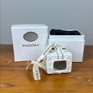 Pandora White Gift Box Ornament